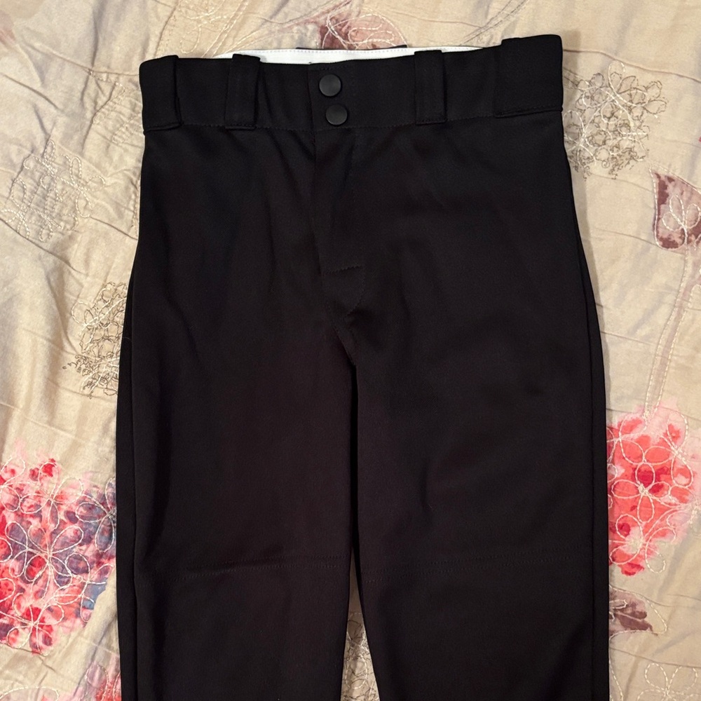 Kids Black Rawlings Baseball Pants